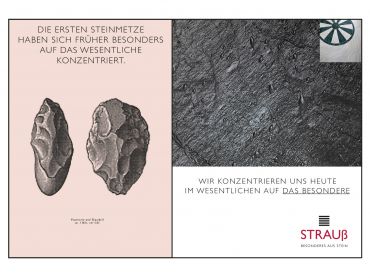 Kampagnenmotive für Strauss Natursteine